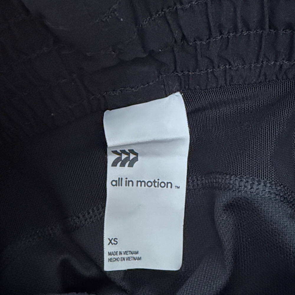 all in motion Black Women's Athletic Shorts with Drawcord, Size XS - Picture 3 of 3
